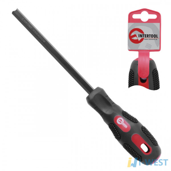 Викрутка хрестова PH0x100 мм INTERTOOL VT-3012 Викрутка хрестова PH0x100 мм INTERTOOL VT-3012