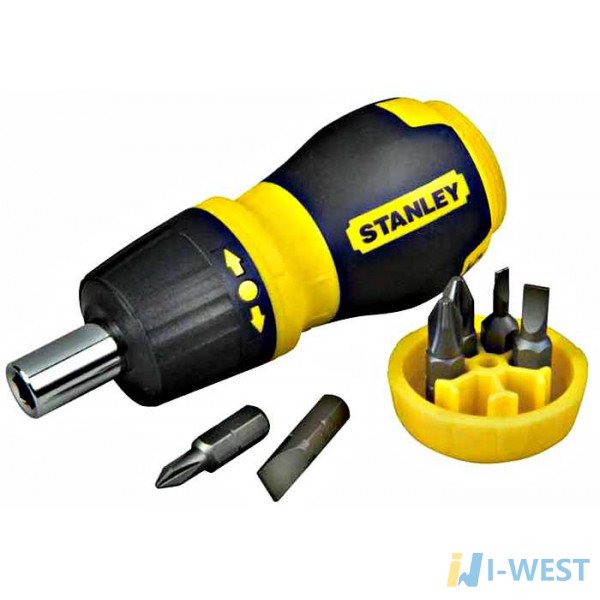 Отвертка укороченная реверсивная 6 бит Stanley 0-66-358 STANLEY