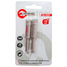 Коронка трубчаста по склу та кераміці 10 мм (упаковка 2 шт) INTERTOOL SD-0347