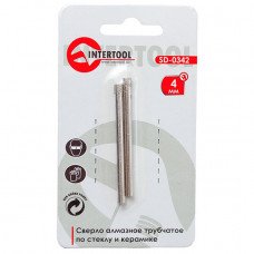 Коронка трубчаста по склу та кераміці 4 мм (упаковка 2 шт) INTERTOOL SD-0342