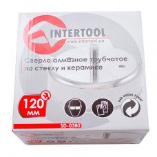 Коронка трубчаста по склу та кераміці 120 мм INTERTOOL SD-0380