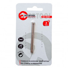 Коронка трубчаста по склу та кераміці 3 мм (упаковка 2 шт) INTERTOOL SD-0341