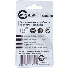 Коронка трубчатая по стеклу и керамике 18 мм INTERTOOL SD-0352 Коронка трубчатая по стеклу и керамике 18 мм INTERTOOL SD-0352