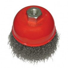 Щітка чашкова 100 мм, для КШМ, М14 (витий дріт) INTERTOOL BT-1100 Щітка чашкова 100 мм, для КШМ, М14 (витий дріт) INTERTOOL BT-1100
