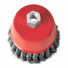 Щітка чашкова 100 мм, для КШМ, М14 (пучки кручений дроту) INTERTOOL BT-2100