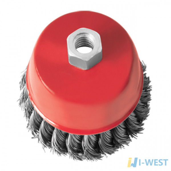 Щітка чашкова 100 мм, для КШМ, М14 (пучки кручений дроту) INTERTOOL BT-2100 Щітка чашкова 100 мм, для КШМ, М14 (пучки кручений дроту) INTERTOOL BT-2100