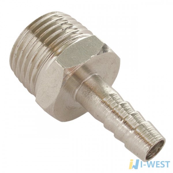 Перехідник з зовнішньою різьбою 1/2 на шланг 8мм INTERTOOL PT-1840 Перехідник з зовнішньою різьбою 1/2 на шланг 8мм INTERTOOL PT-1840