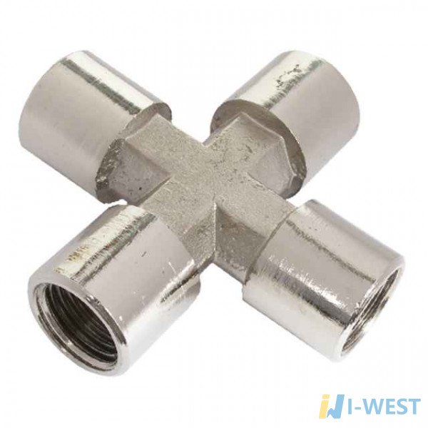 Хрестове з'єднання з внутрішньою різьбою 1/4" INTERTOOL PT-1864 Хрестове з'єднання з внутрішньою різьбою 1/4" INTERTOOL PT-1864