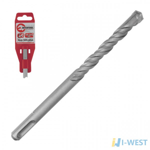 Бур SDS PLUS S4 QUADRO 14х210мм INTERTOOL SDQ-1421