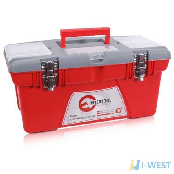 Ящик для инструментов с металлическими замками, 18 INTERTOOL (BX-0518) Ящик для инструментов с металлическими замками, 18 INTERTOOL (BX-0518)
