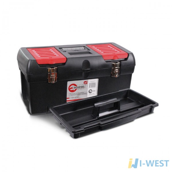 Скринька для інструментів з металевими замками, 24 INTERTOOL (BX-1024) Скринька для інструментів з металевими замками, 24 INTERTOOL (BX-1024)