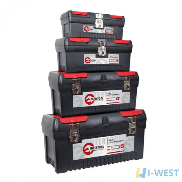 Комплект ящиков для инструментов с металлическим замком, 4 шт INTERTOOL BX-0004