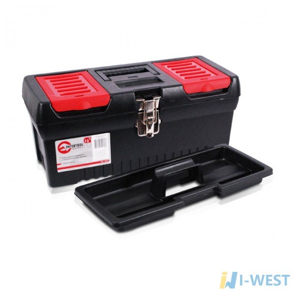 Ящик для инструментов с металлическими замками, 16 INTERTOOL (BX-1016)