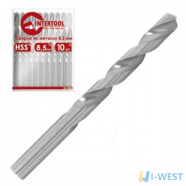 Свердло по металу видовжене DIN 340 9,5 мм HSS INTERTOOL SD-5295